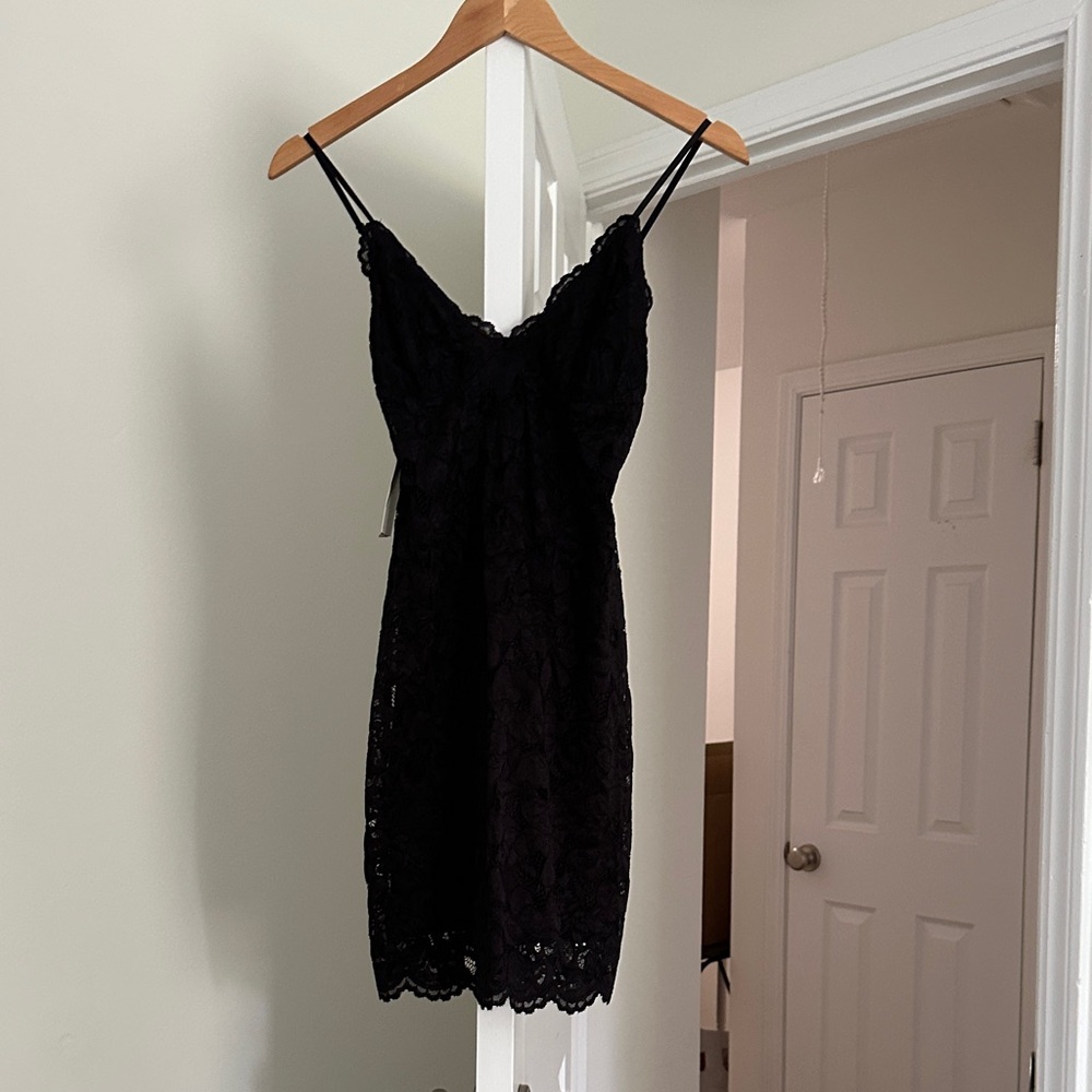 Zara Black Lace Mini Dress
